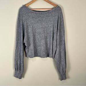 Vestique Knit Sweater Lightweight Long Sleeve Gray Twee Coquette Women's Small